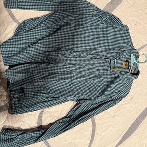 Orvis Blue Checkered Active Fit Shirt